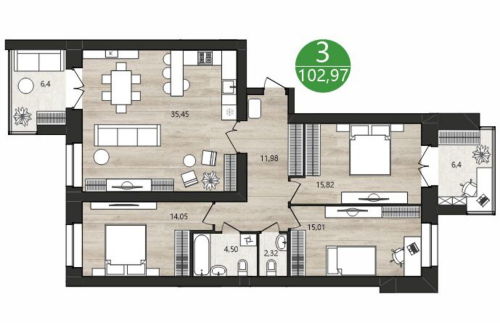 Продажа 3-комн квартиры Клубная ул, 1
