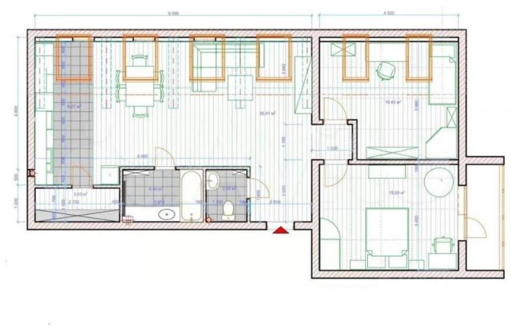 3-комн квартира Космонавтов улица, д.4