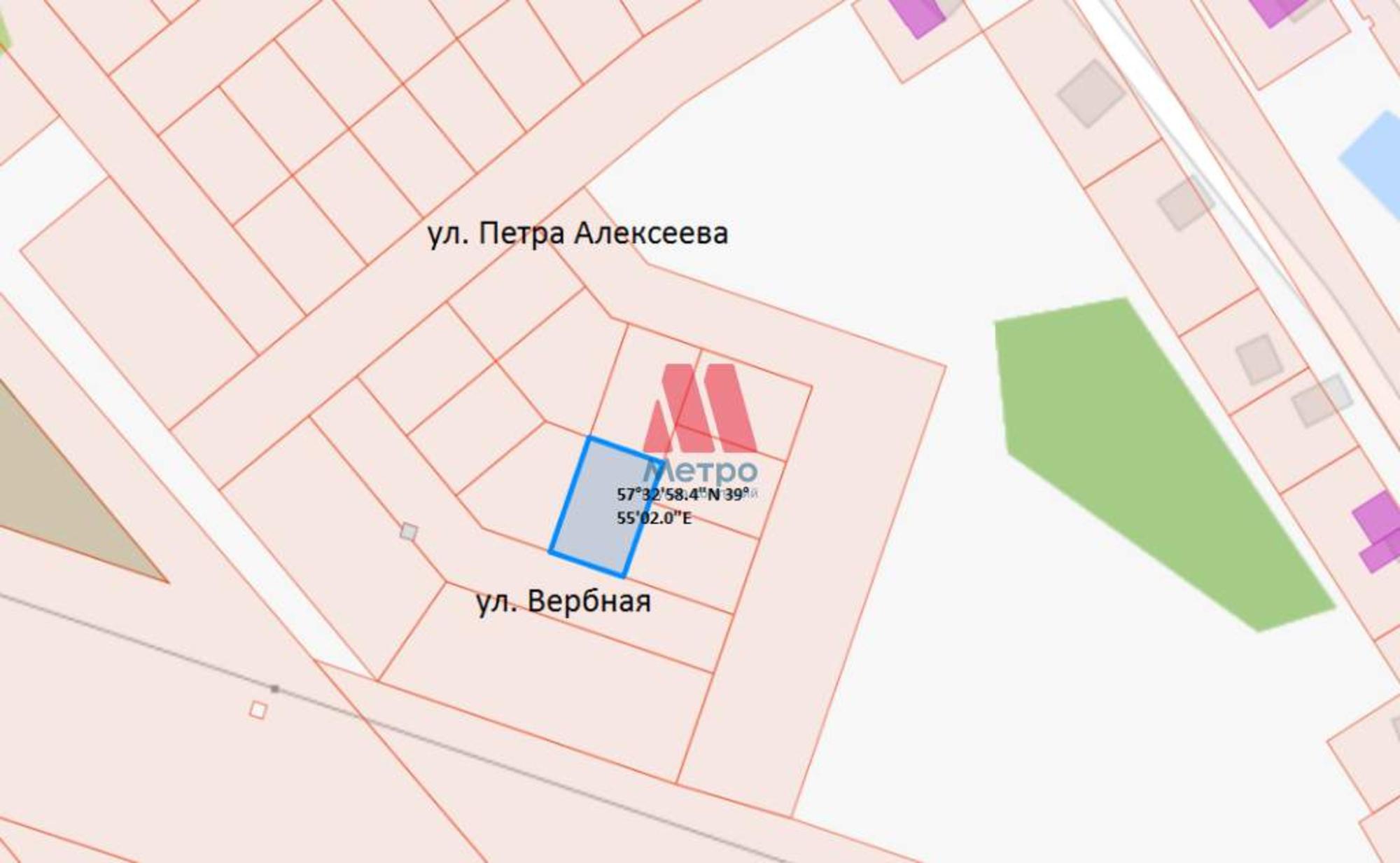 Купить землю, земельный участок за 800 000 рублей на Вербная улица
