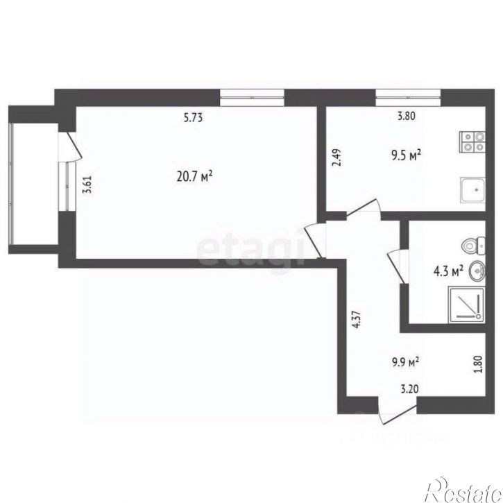 1-комн квартира ул Панина, 3 4,  д. 3 4,  к. 4