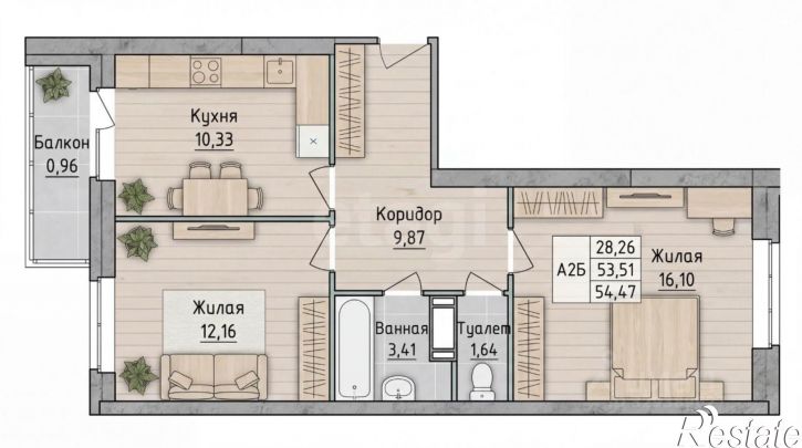 2-комн квартира в новом доме ул Большая Норская, 3,  д. 3