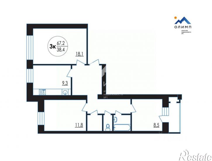 3-комн квартира Советская улица, 57,  д. 57