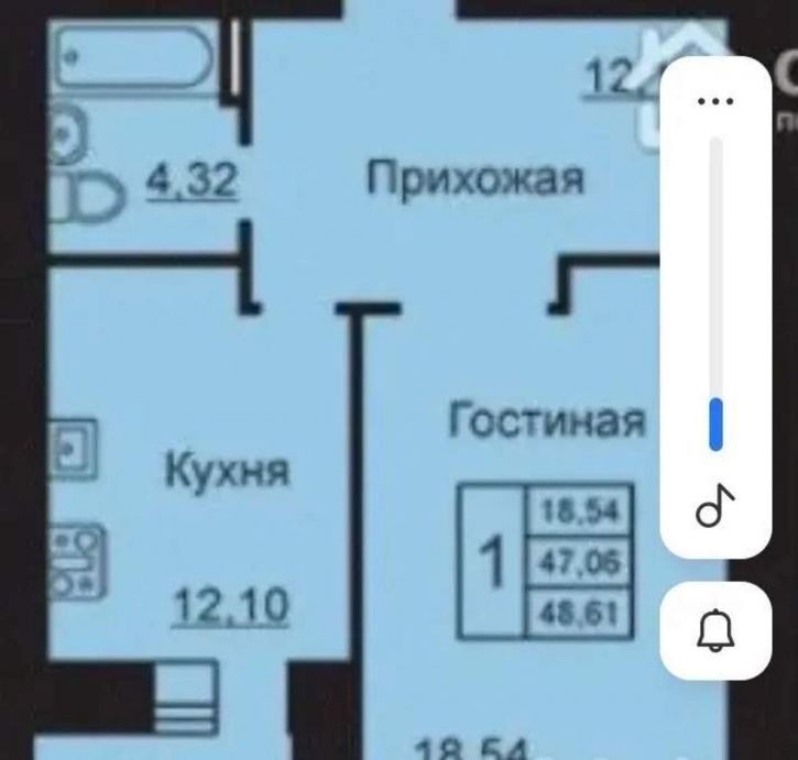 1-комн квартира Полиграфическая улица, д.23
