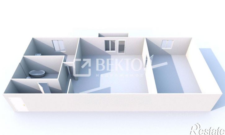 2-комн квартира улица Добрынина, 20А,  д. 20А