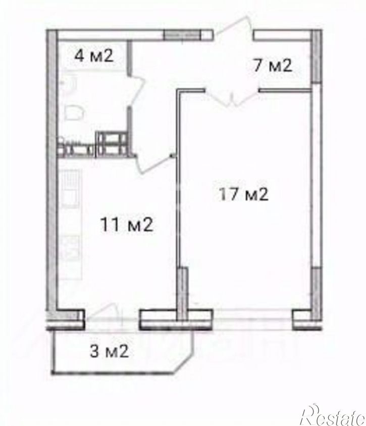 1-комн квартира ул Институтская, 13,  д. 13