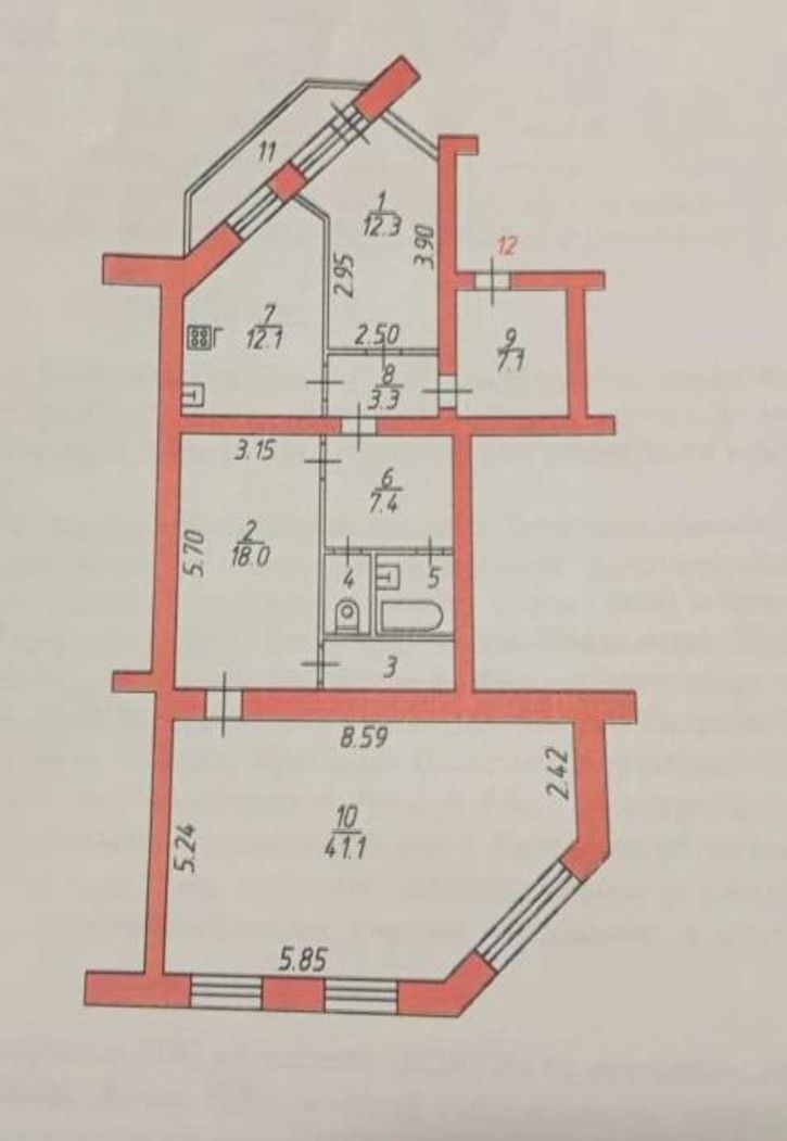 3-комн квартира Победы улица, д.51к2