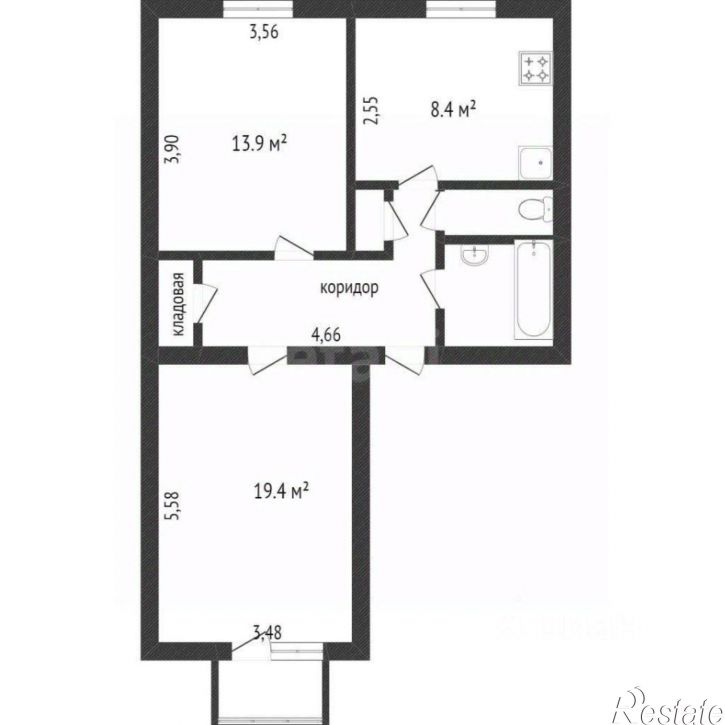 2-комн квартира ул Ухтомского, 1,  д. 1