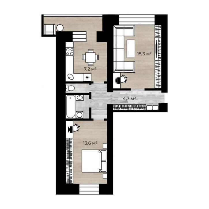 2-комн квартира Ньютона улица, д.63к2