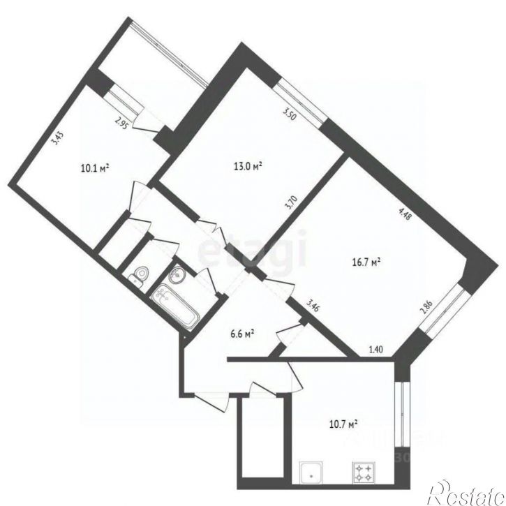3-комн квартира ул Батова, 5,  д. 5