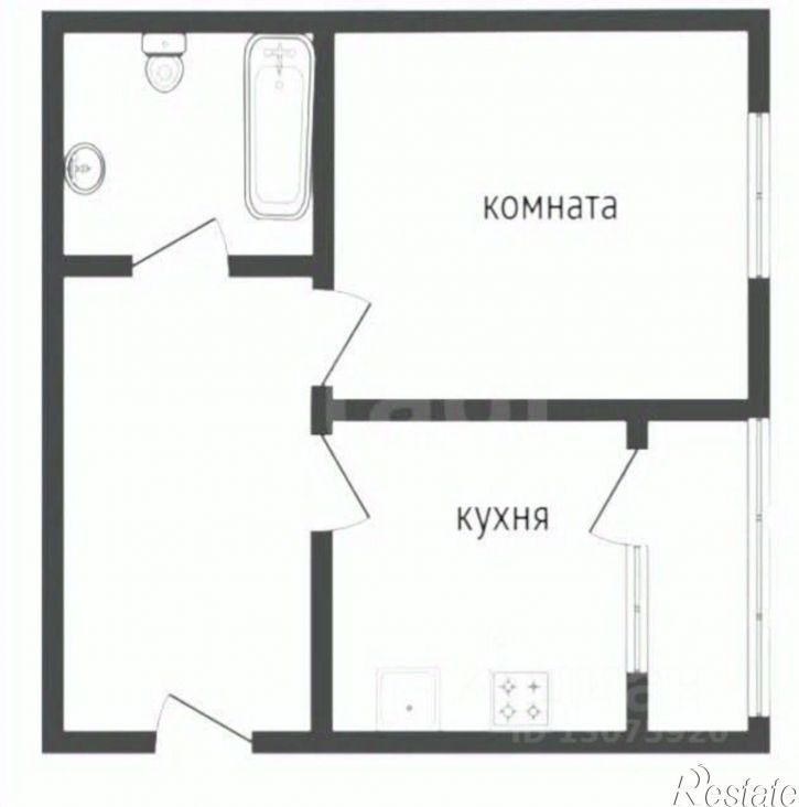 1-комн квартира улица Академика Колмогорова, 11,  д. 11