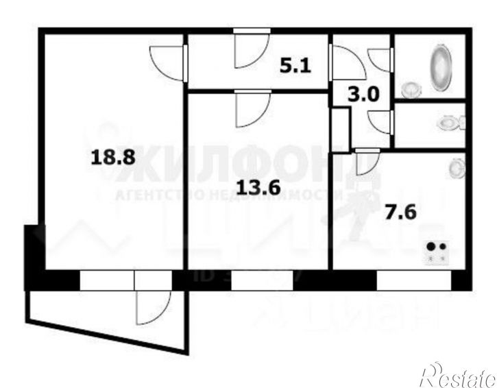 2-комн квартира ул Космонавтов, 6,  д. 6