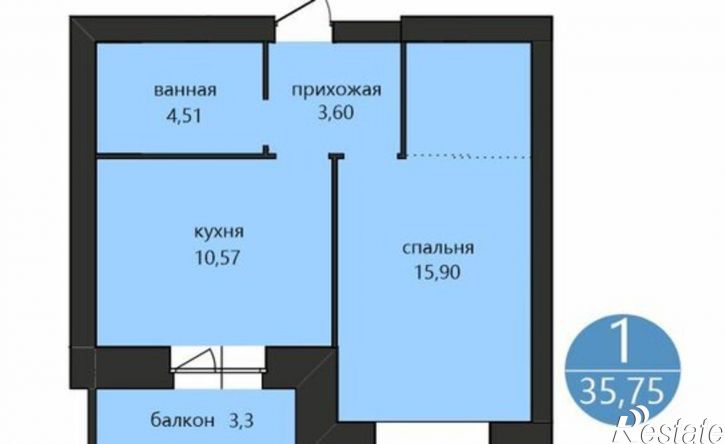 1-комн квартира в новом доме 1-я Приволжская улица, 4А,  д. 4А