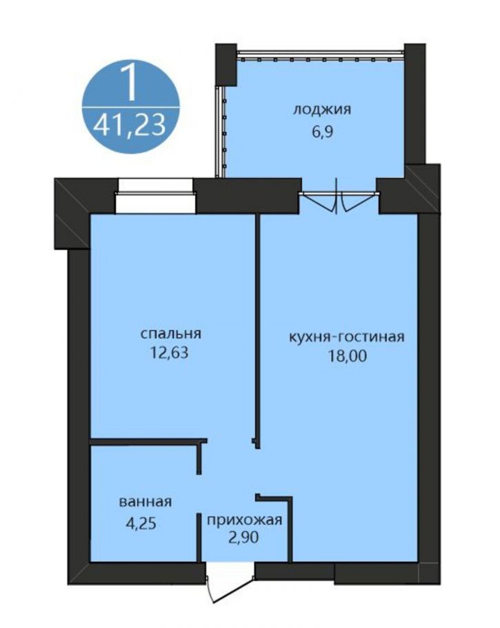 1-комн квартира в новом доме 1-я Приволжская ул., 1