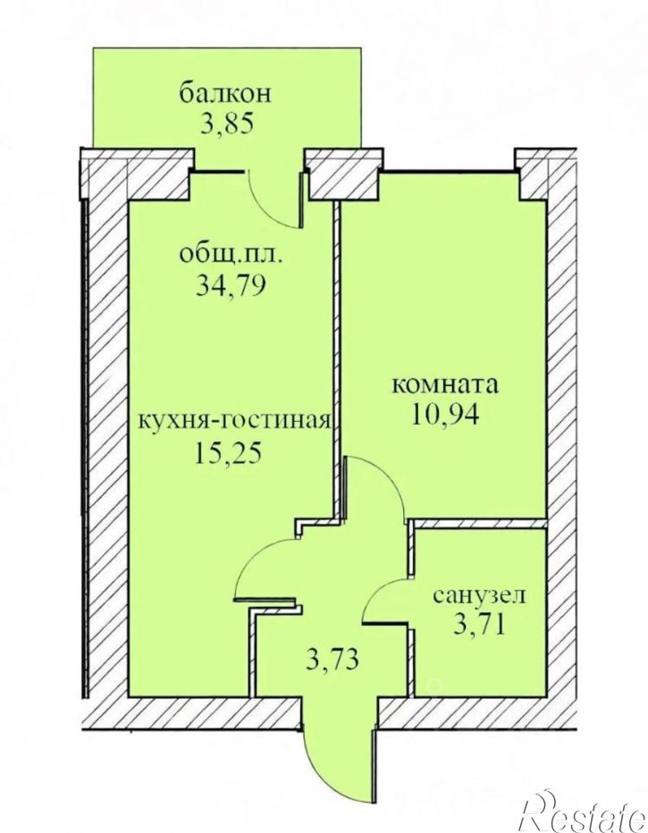 1-комн квартира Дзержинский, 2-й Брагинский проезд, 22