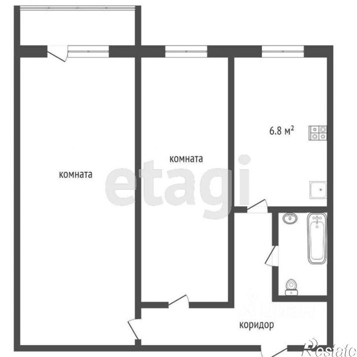 2-комн квартира улица Урицкого, 52,  д. 52