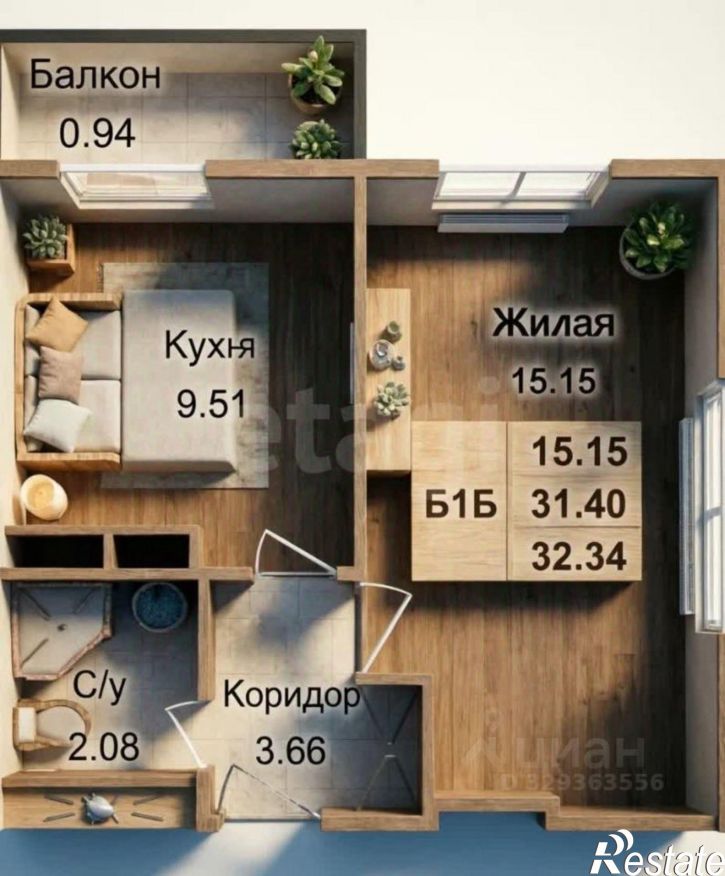 1-комн квартира в новом доме ул Большая Норская, 3,  д. 3