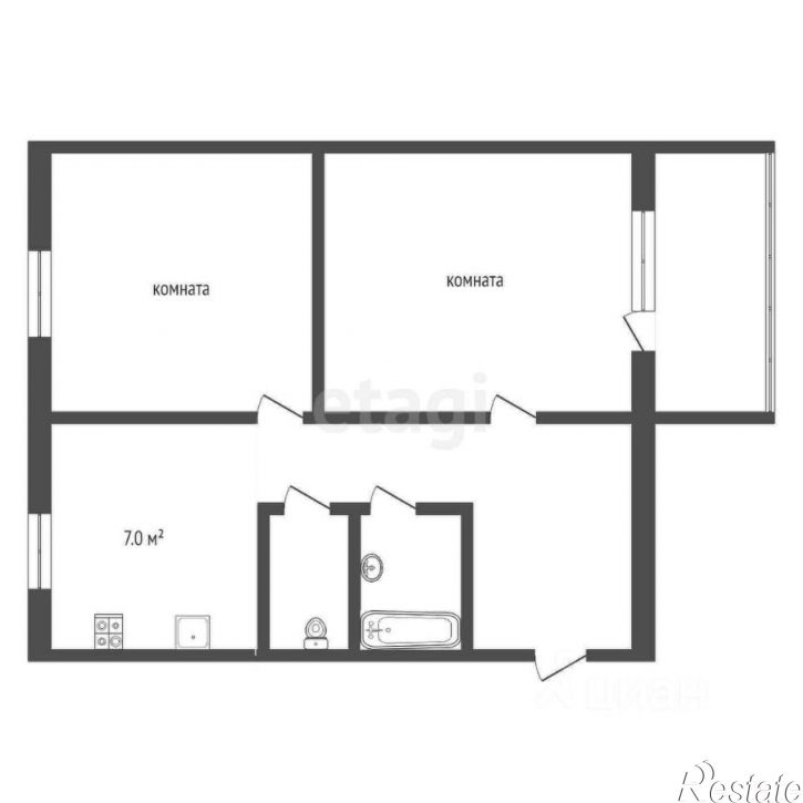 2-комн квартира улица 8 Марта, 16,  д. 16