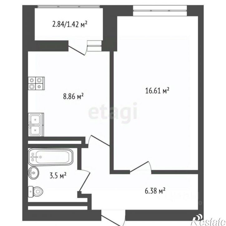 1-комн квартира