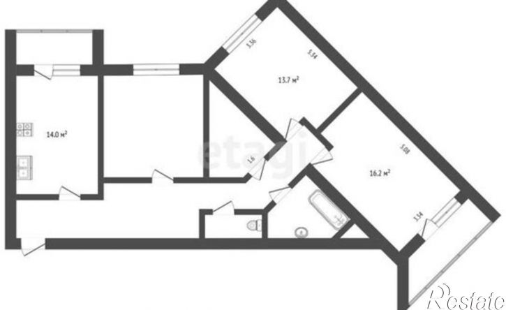 3-комн квартира ул Академика Колмогорова, 15 2,  д. 15 2,  к. 2