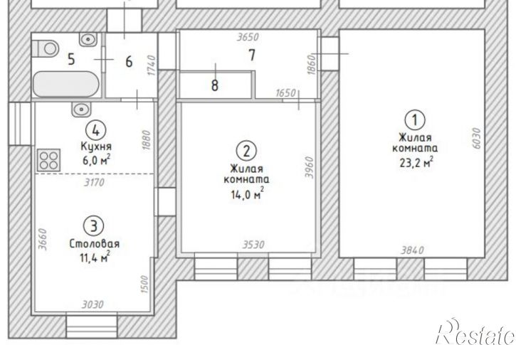 3-комн квартира пр-кт Октября, 23,  д. 23