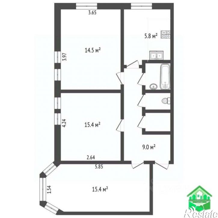 3-комн квартира ул Розы Люксембург, 24а,  д. 24а