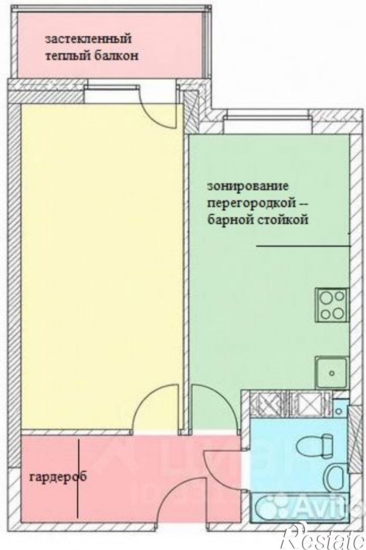 1-комн квартира улица Елены Колесовой, 26Б,  д. 26Б