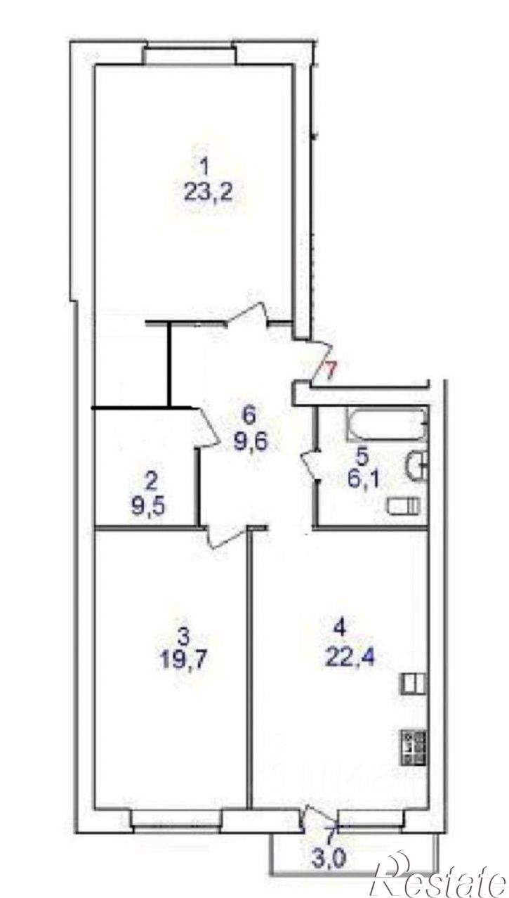 2-комн квартира ул Преображенская, 5,  д. 5