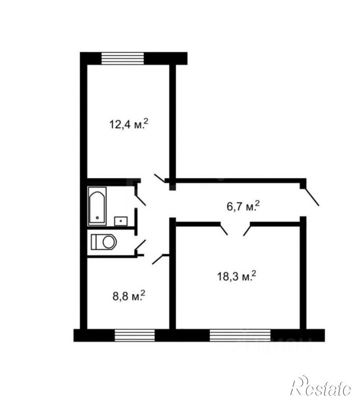 2-комн квартира ул Труфанова, 21 2,  д. 21 2,  к. 2