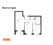 2-комн, 55 кв м, этаж 12/17 район Сокол, 1-й микрорайон, ЖК Волга Парк