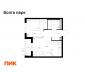 1-комн, 35 кв м, этаж 8/17 район Сокол, 1-й микрорайон, ЖК Волга Парк