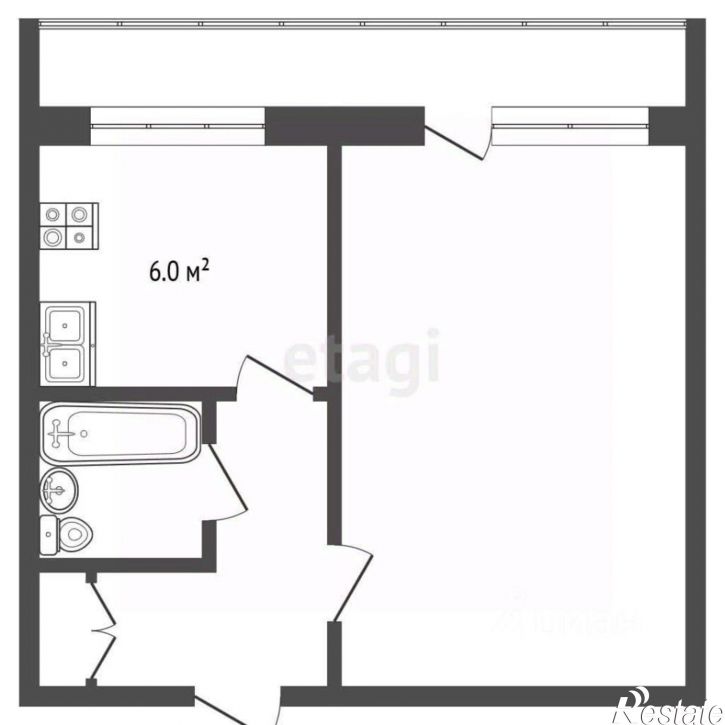 1-комн квартира ул Чехова, 43б,  д. 43б