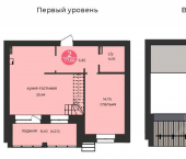 2-комн, 77 кв м, этаж 4/4 ул Калмыковых, 3