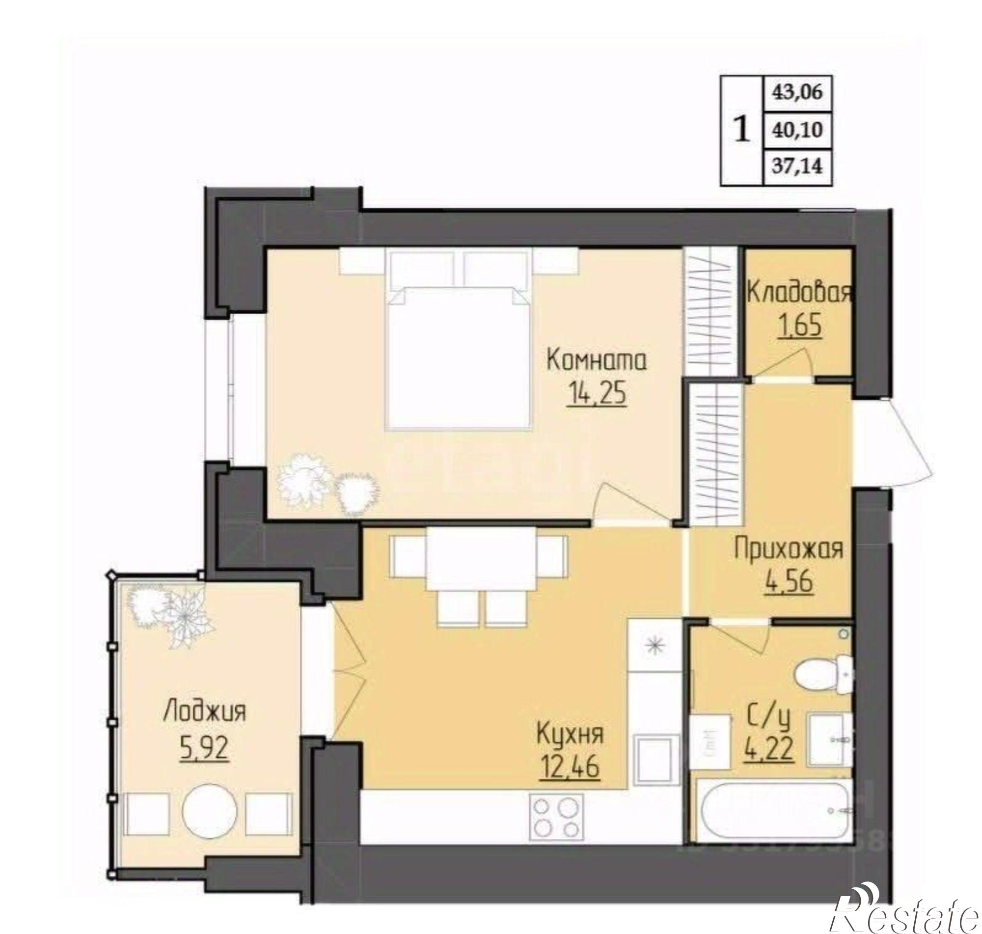 Купить квартиру за 4 183 250 рублей на Ильинский пер, 21
