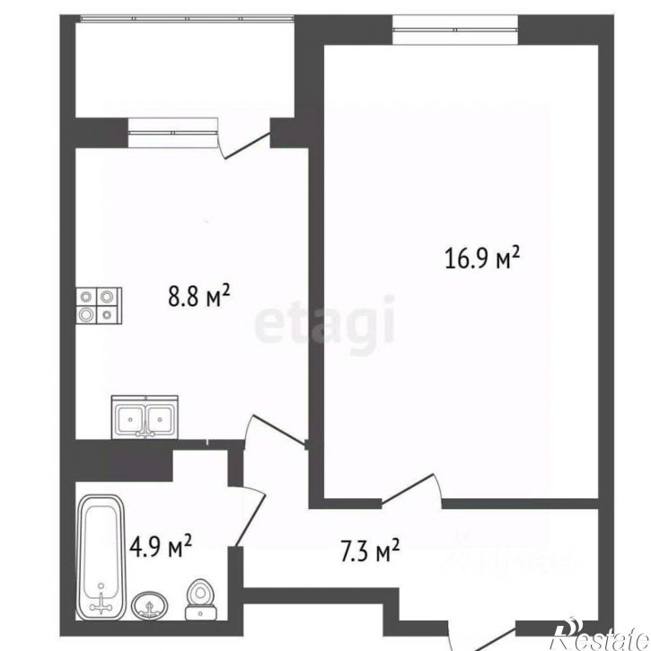 1-комн квартира