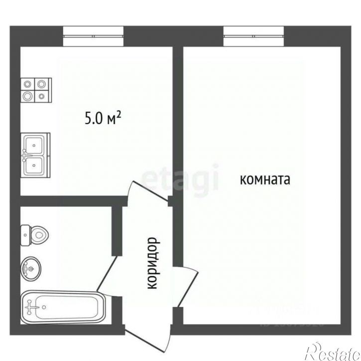 1-комн квартира ул Ранняя, 9,  д. 9