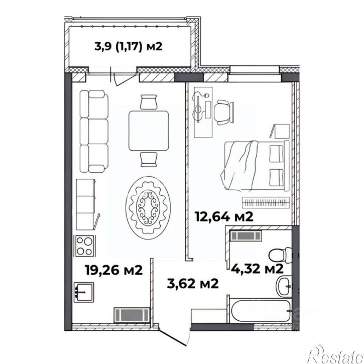 1-комн квартира ул Старая Костромская, 4,  д. 4