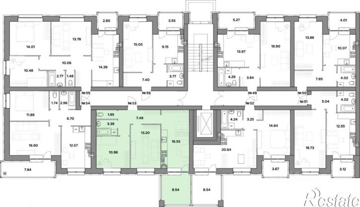 2-комн квартира в новом доме улица Шевелюха, 124