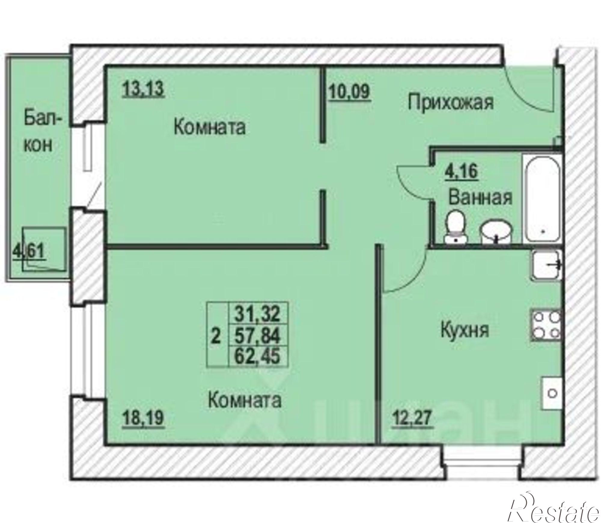 Купить квартиру за 6 899 000 рублей на ул Летная, 45