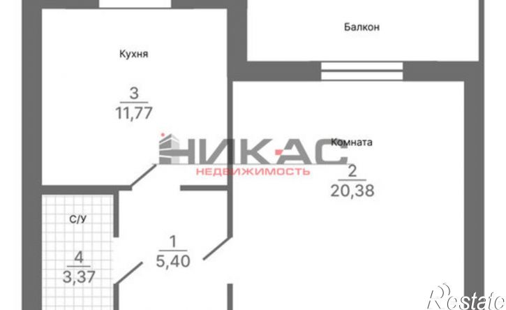 1-комн квартира ул 3-я Шоссейная, 20г,  д. 20г