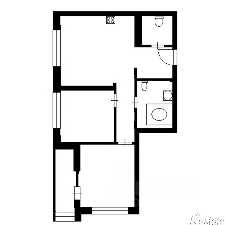 2-комн квартира ул Добрынина, 18б,  д. 18б