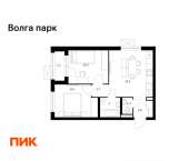 2-комн, 45 кв м, этаж 10/17 район Сокол, 1-й микрорайон, ЖК Волга Парк, 1В