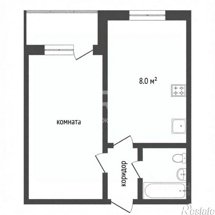 1-комн квартира Индустриальный пер, 12,  д. 12