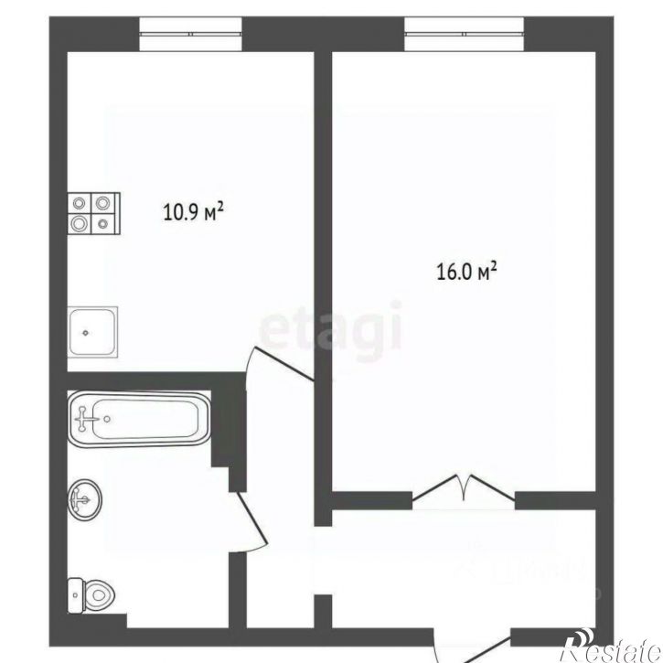 1-комн квартира ул Академика Колмогорова, 14,  д. 14