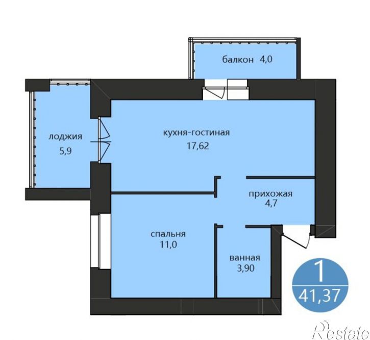 1-комн квартира в новом доме 1-я Приволжская ул., 1