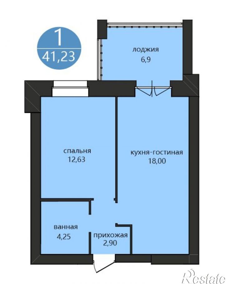 1-комн квартира в новом доме 1-я Приволжская ул., 1