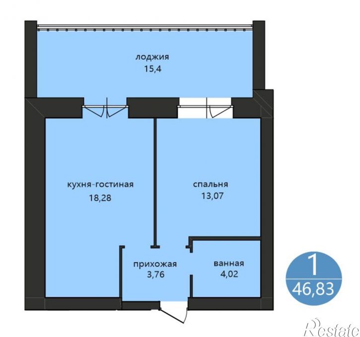 1-комн квартира в новом доме 1-я Приволжская ул., 1