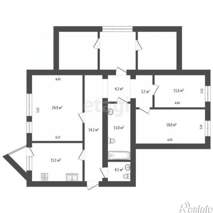 3-комн квартира ул Победы, 1/30,  д. 1/30