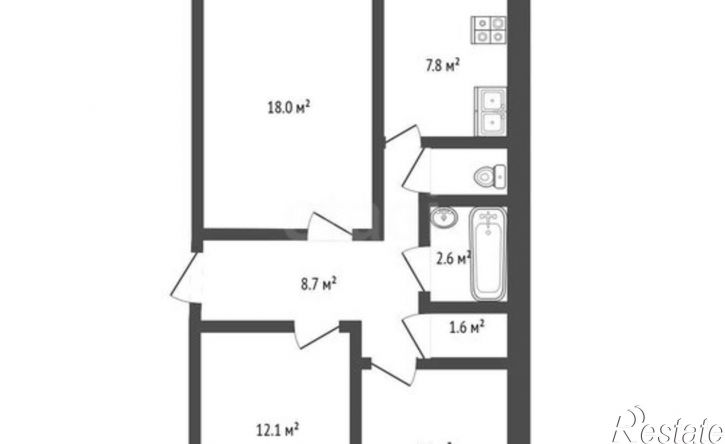 2-комн квартира ул Жукова, 27 2,  д. 27 2,  к. 2