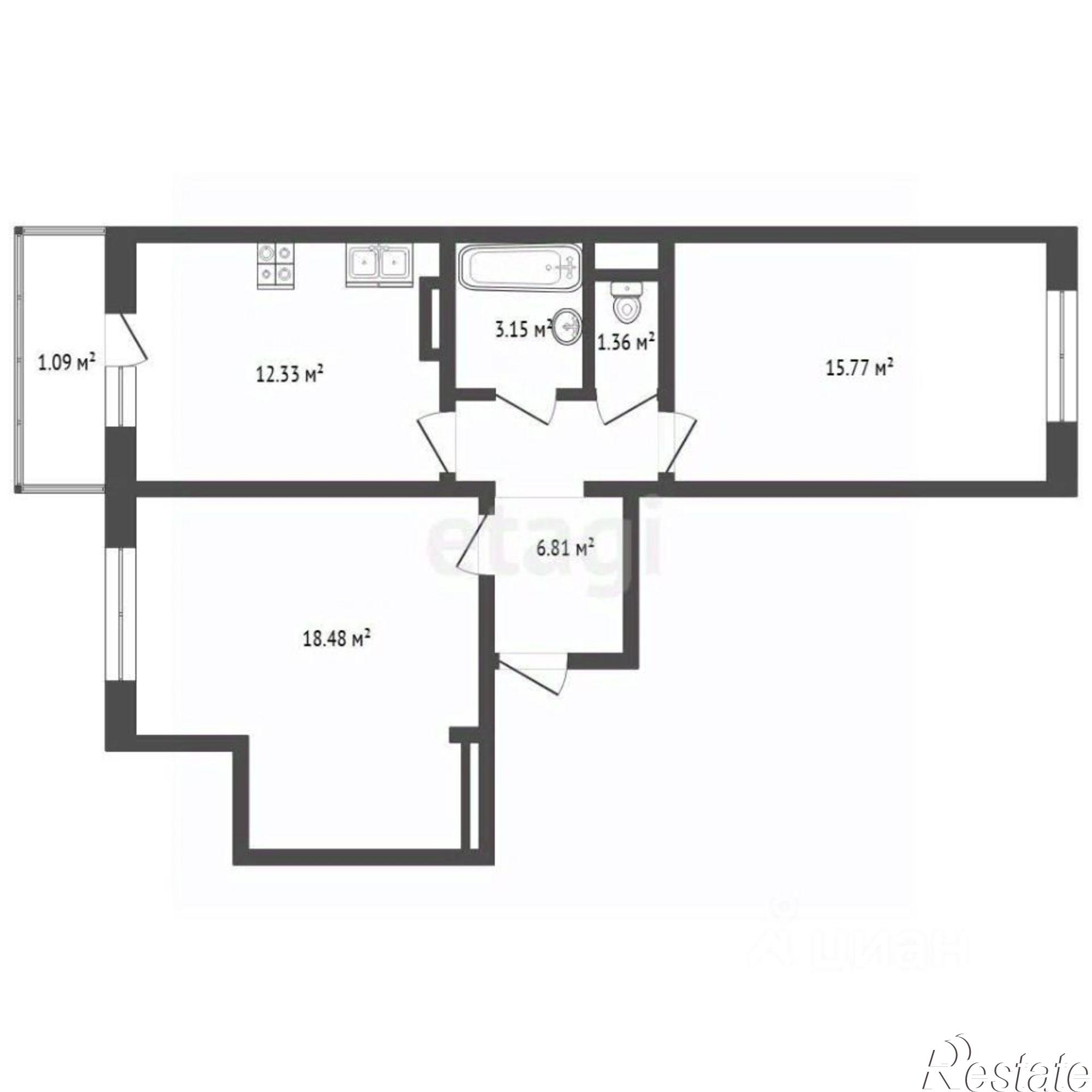 Купить квартиру за 4 716 200 рублей