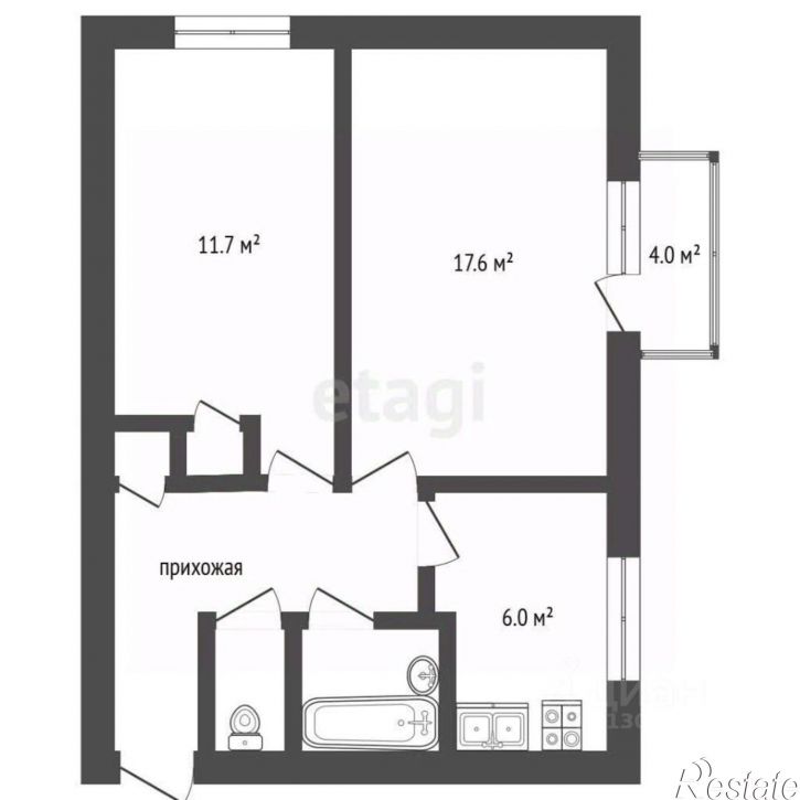 2-комн квартира Московский пр-кт, 94,  д. 94